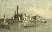 Giacomo Guardi View of the Isola di San Michele in Venice Spain oil painting artist